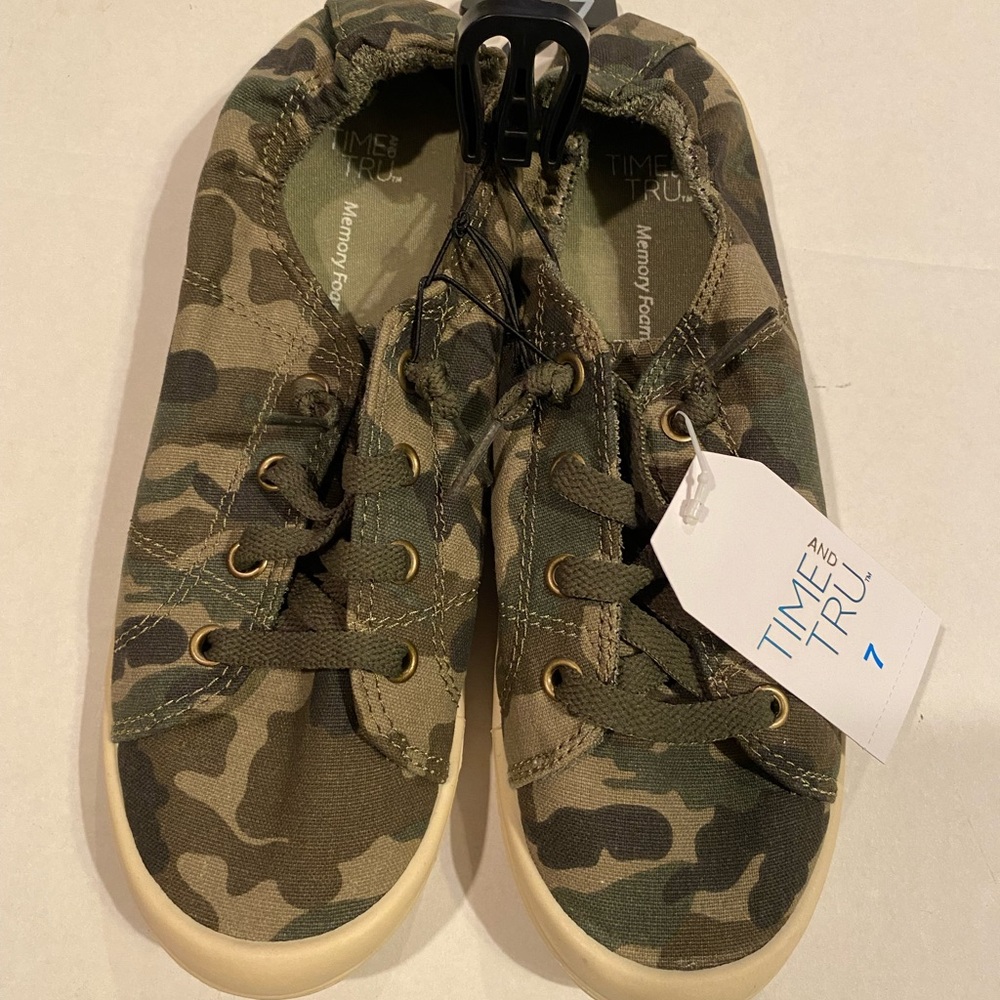 Time & Tru Camo Sneakers